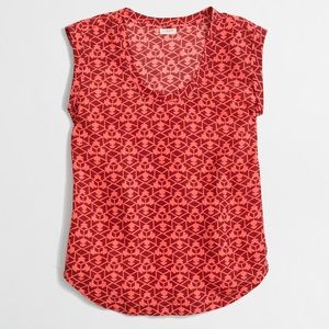 J.Crew printed drapey scoopneck top